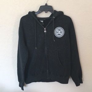 DC Skateboarding Black Zip-up Hoodie Sz S